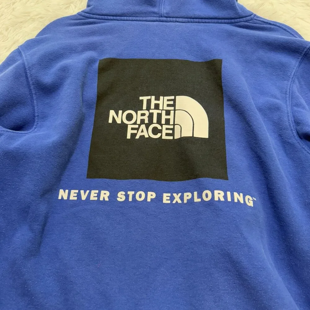 Men The North Face Cotton Box NSE Pullover Hoodie in Lapis Blue Size Medium